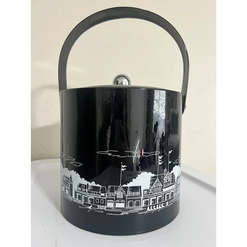 Georges Briard USA Vintage Boat House Row Philadelphia Ice Bucket